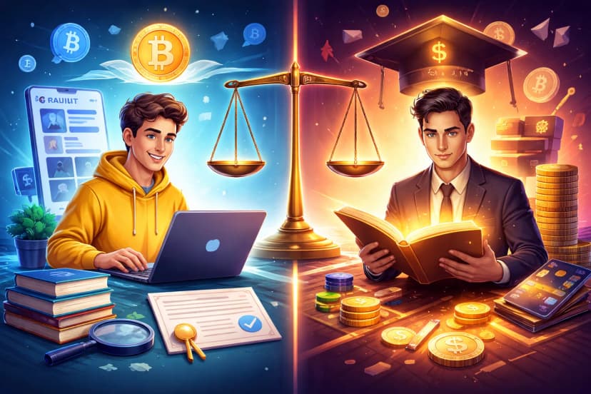 Illustration de l'article Formation crypto gratuite vs payante : le vrai comparatif 2026