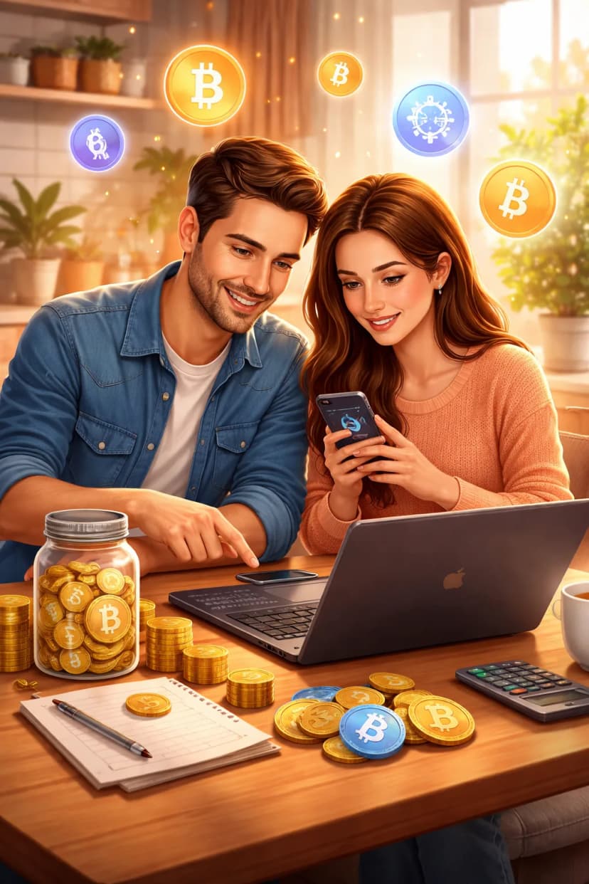 Illustration de l'article Investir en crypto en couple : gérer les finances communes