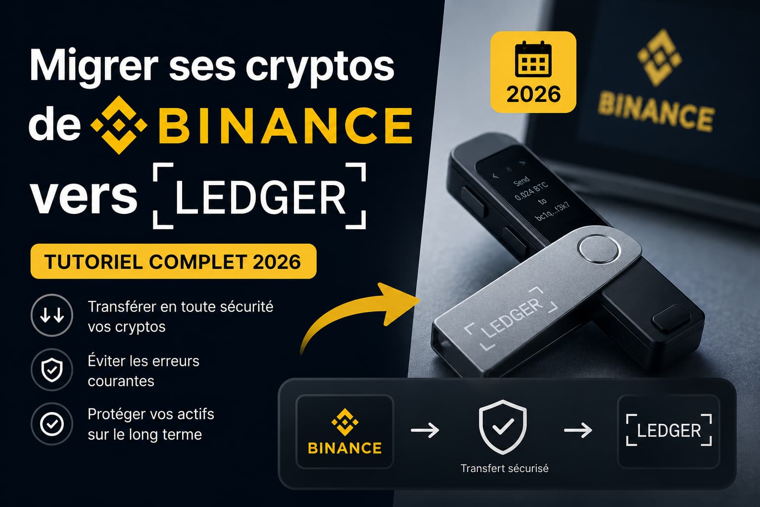 Migrer ses cryptos de Binance vers Ledger : tutoriel complet 2026