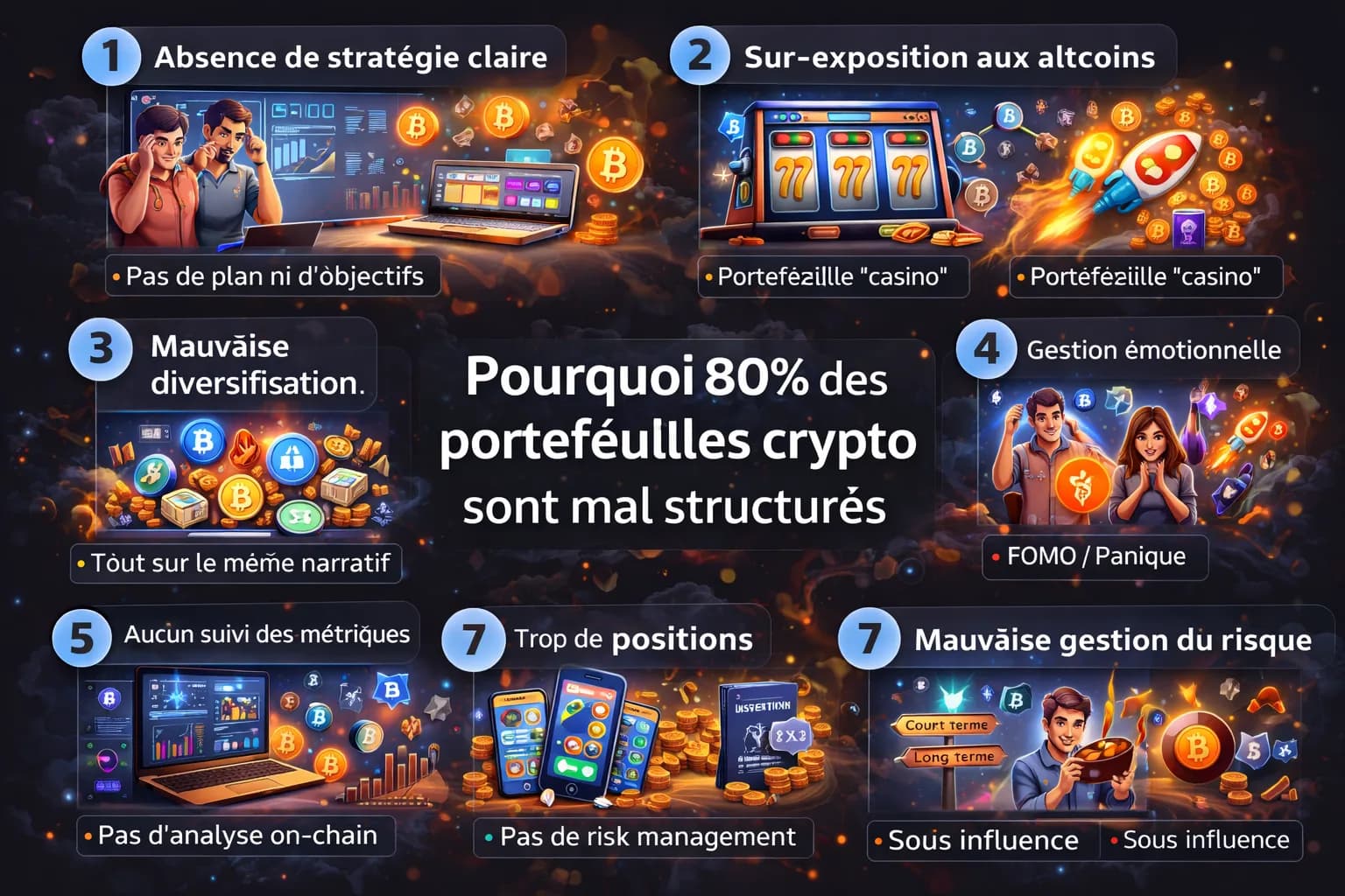 Pourquoi 80% des portefeuilles crypto sont mal structurés (et comment corriger le vôtre)