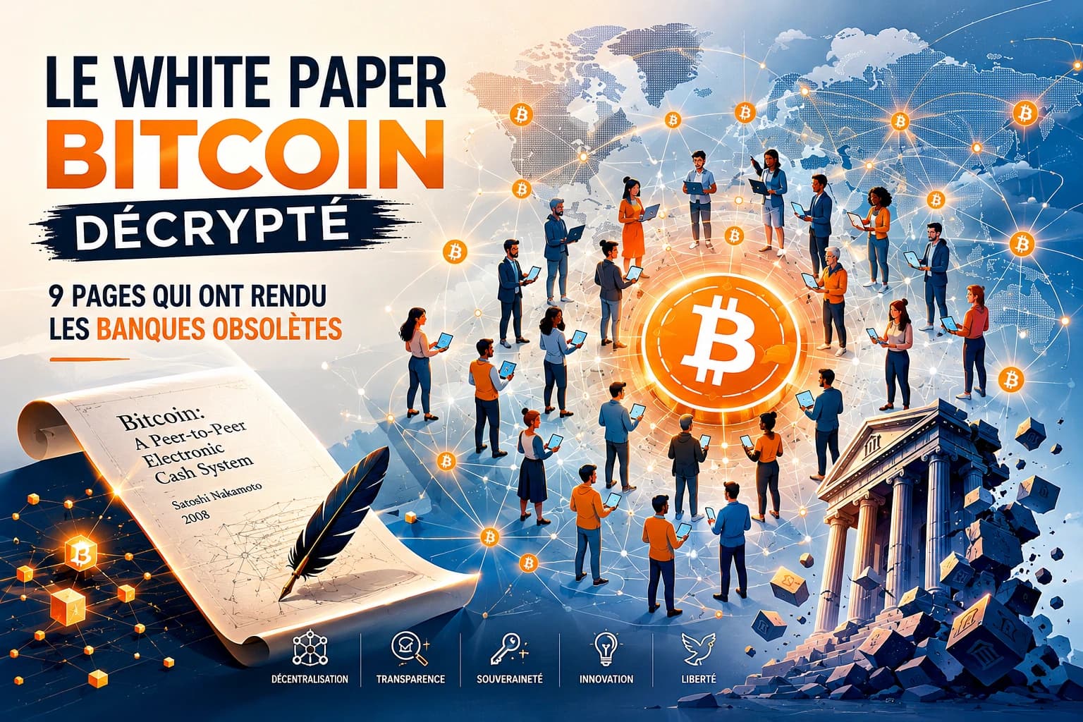 Le White Paper Bitcoin décrypté : 9 pages qui ont rendu les banques obsolètes