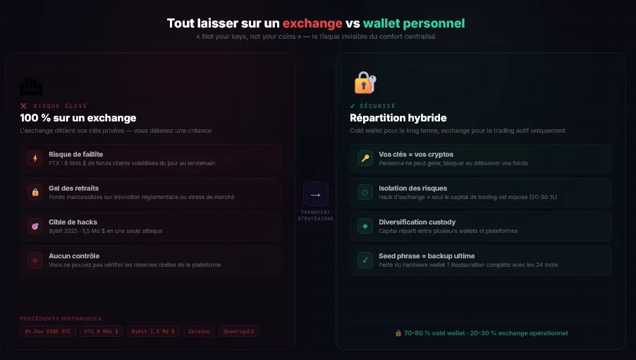Tout laisser sur un exchange les risques de la conservation centralisée