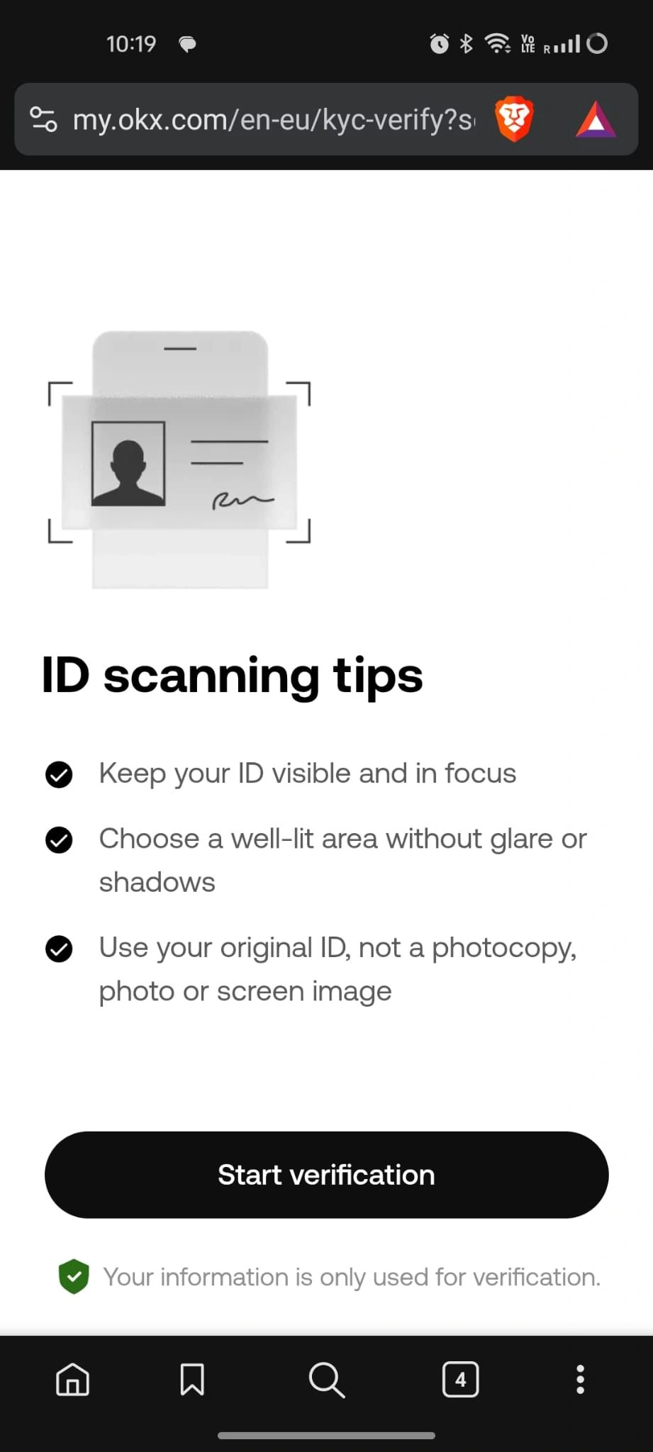 Mobile OKX ID scanning tips