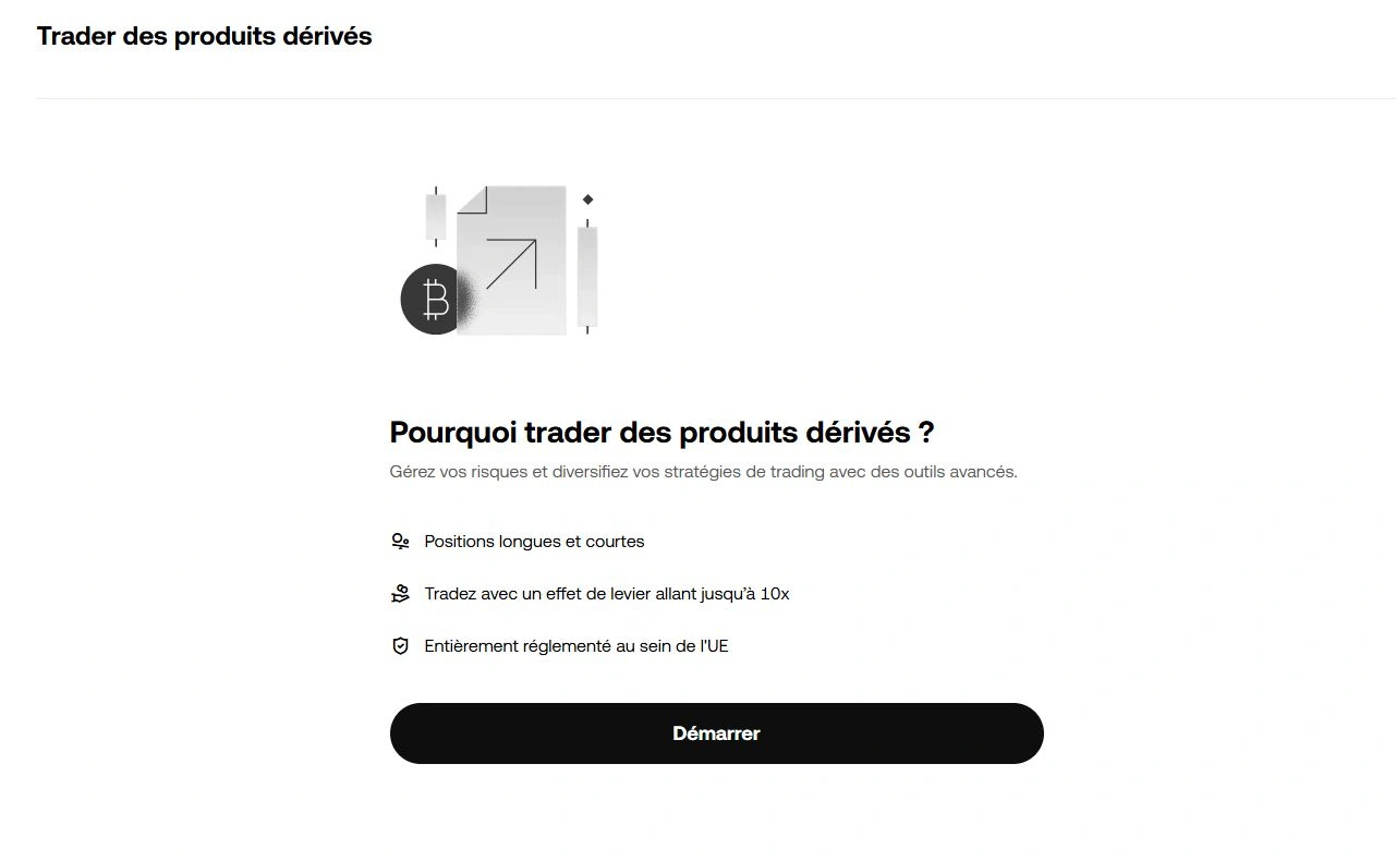 Page OKX Trader des produits dérivés